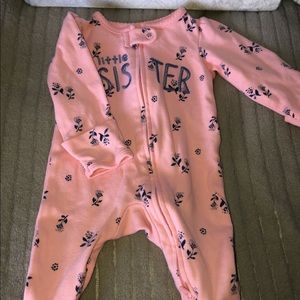 Newborn long sleeve zip up onesie
